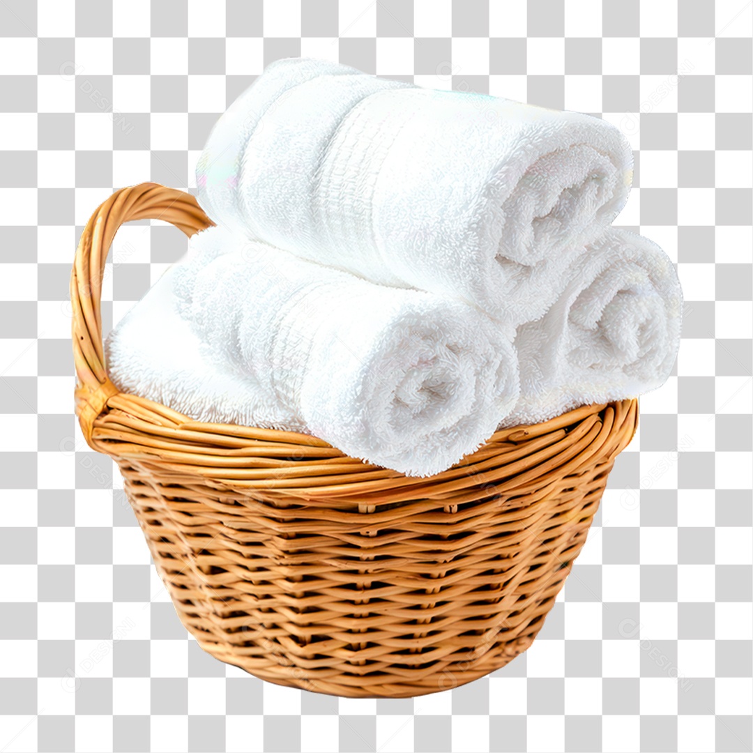 Cesta de Toalha PNG Transparente