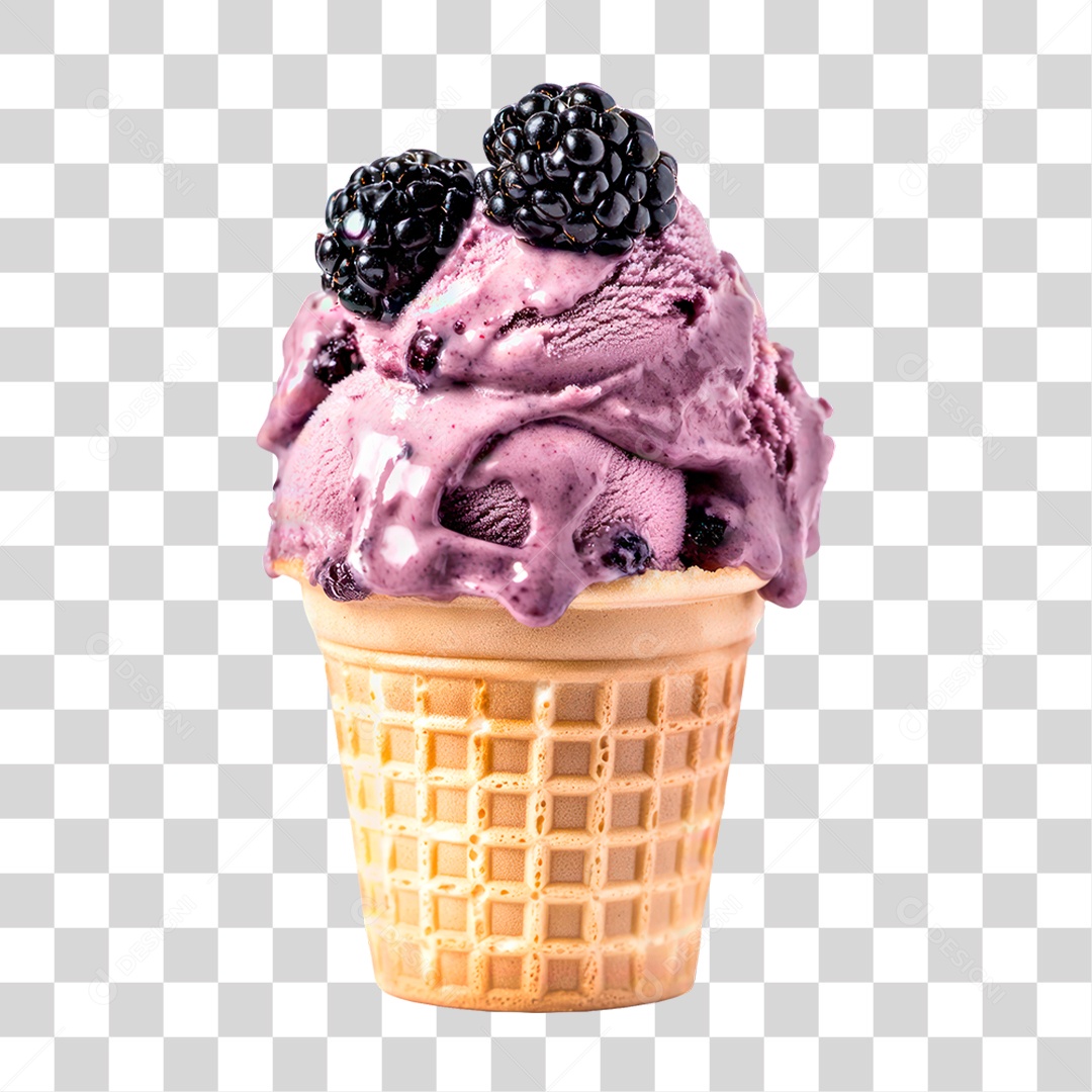 Sorvete de Casquinha PNG Transparente