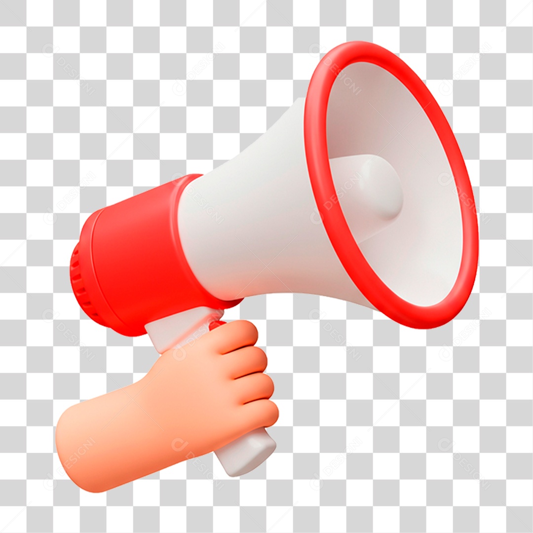 Mão Segurando Megafone PNG Transparente