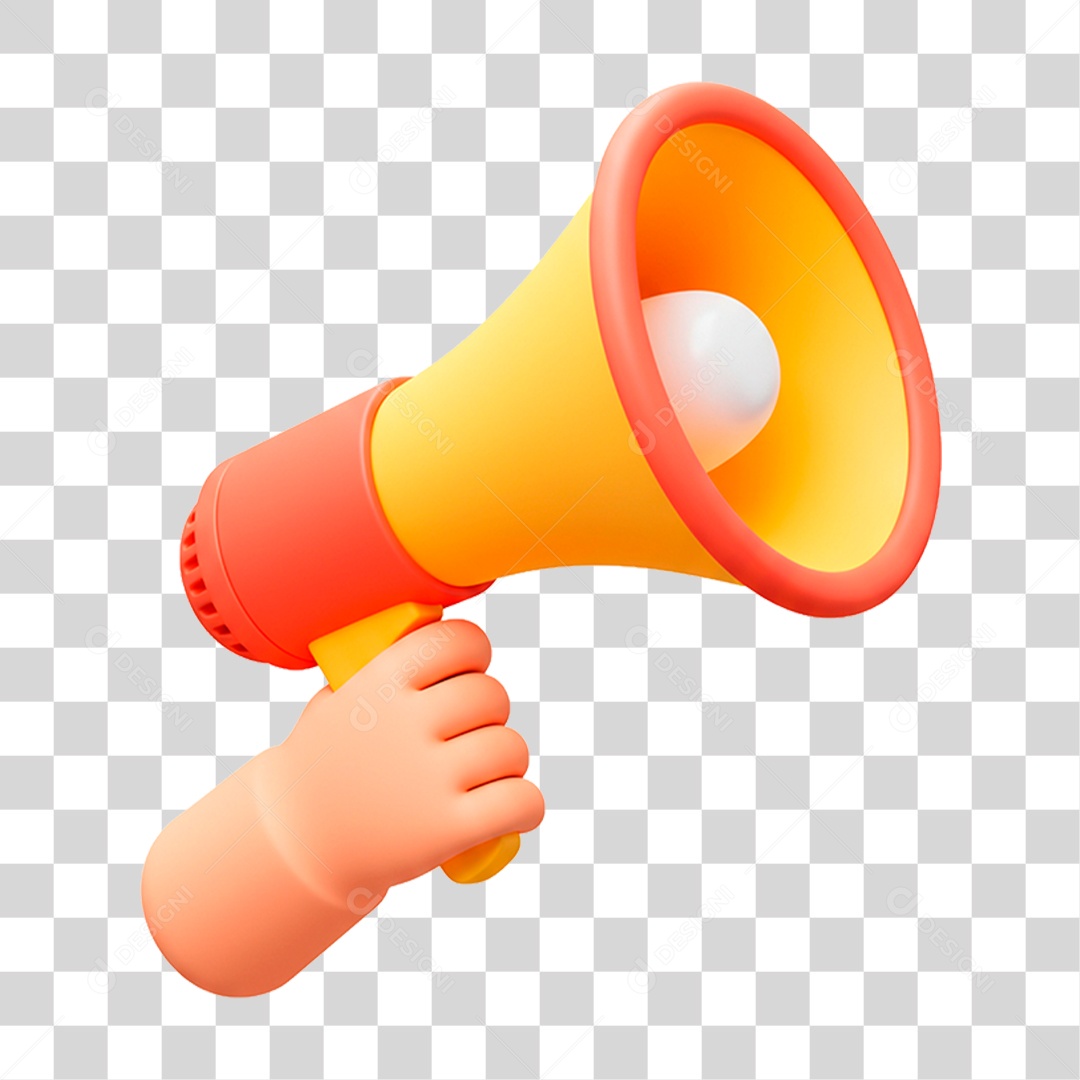 Mão Segurando Megafone PNG Transparente