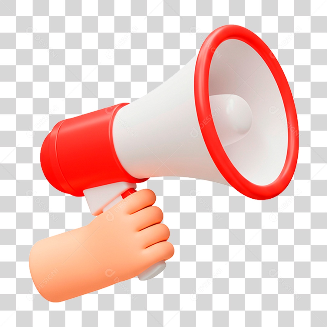 Mão Segurando Megafone PNG Transparente