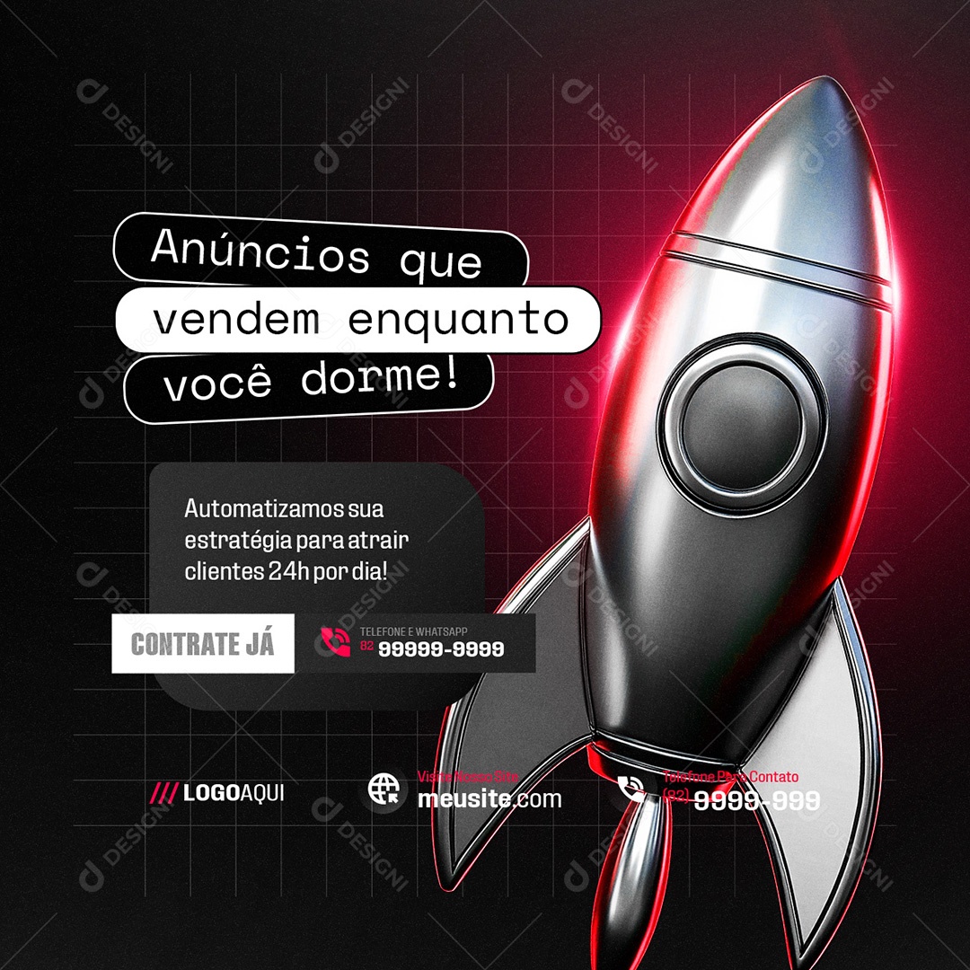 Agência de Publicidade e Propaganda Anúncios Que Vendem Social Media PSD Editável