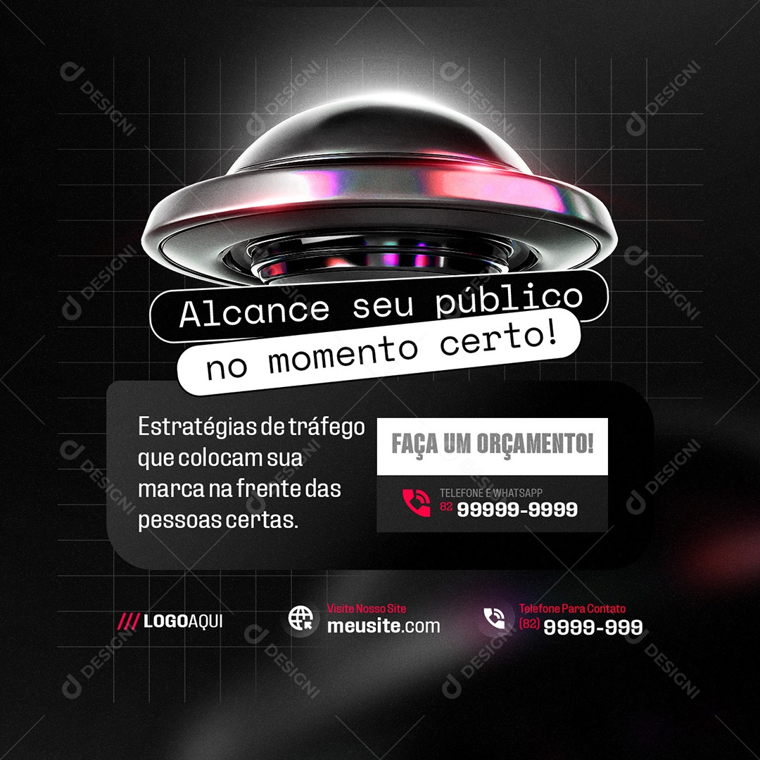 Agência de Publicidade e Propaganda Alcance seu Público Social Media PSD Editável