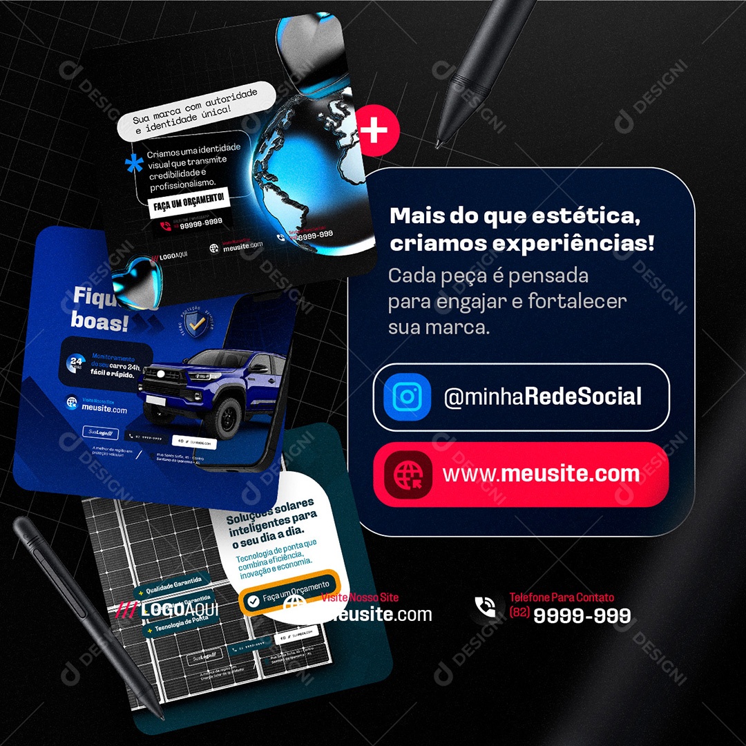 Agência de Publicidade e Propaganda Mais Do Que Estética Social Media PSD Editável