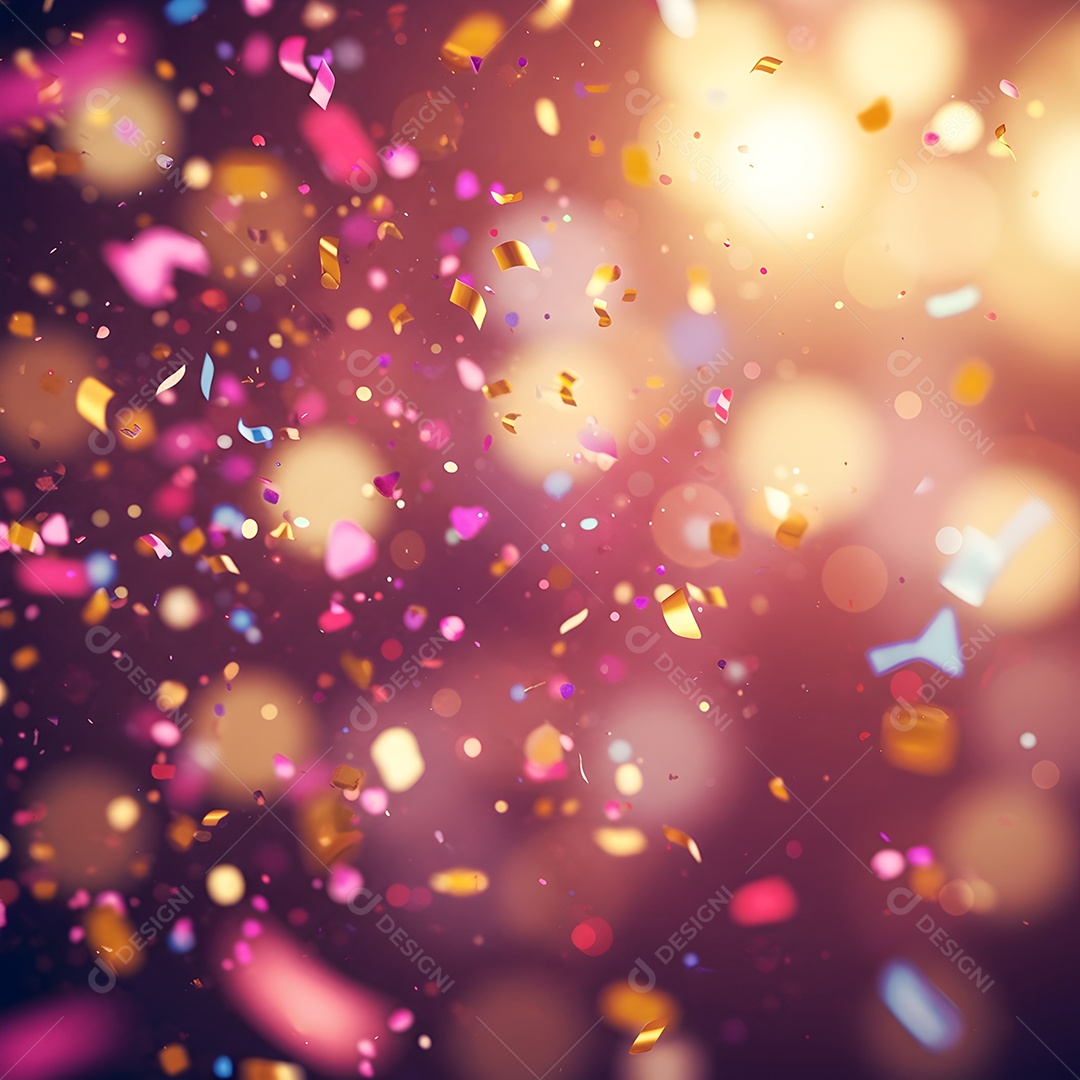 Imagem retrata um palco iluminado com luzes vibrantes em tons de azul e vermelho