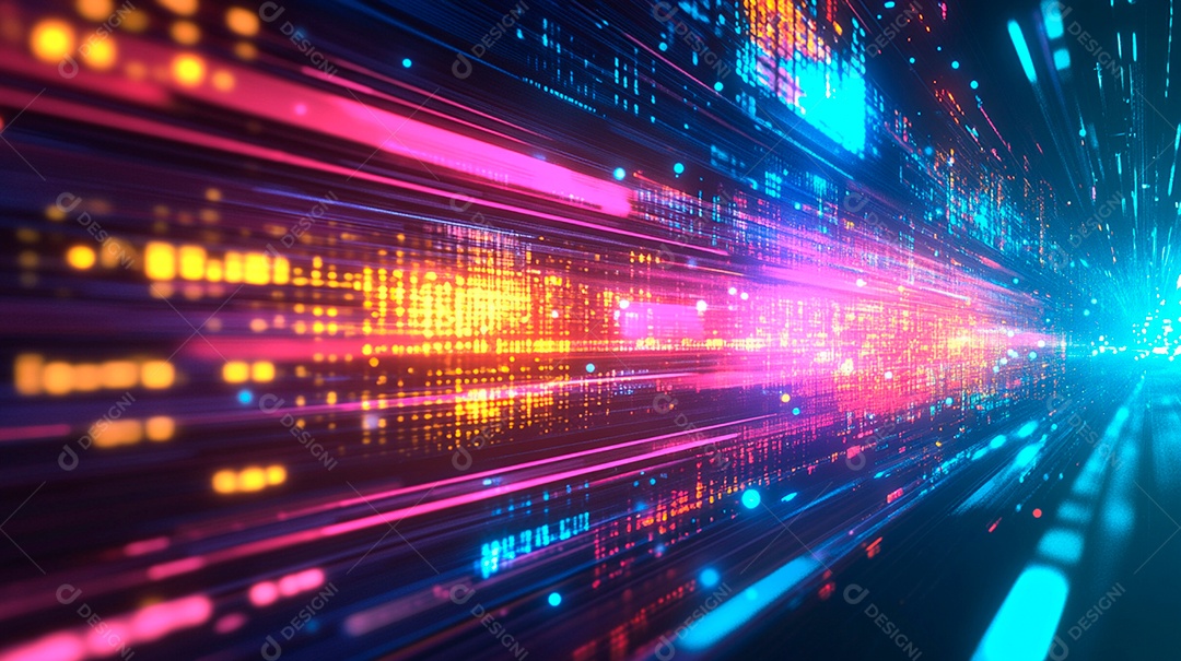 Imagem estilística de pixels de tecnologia