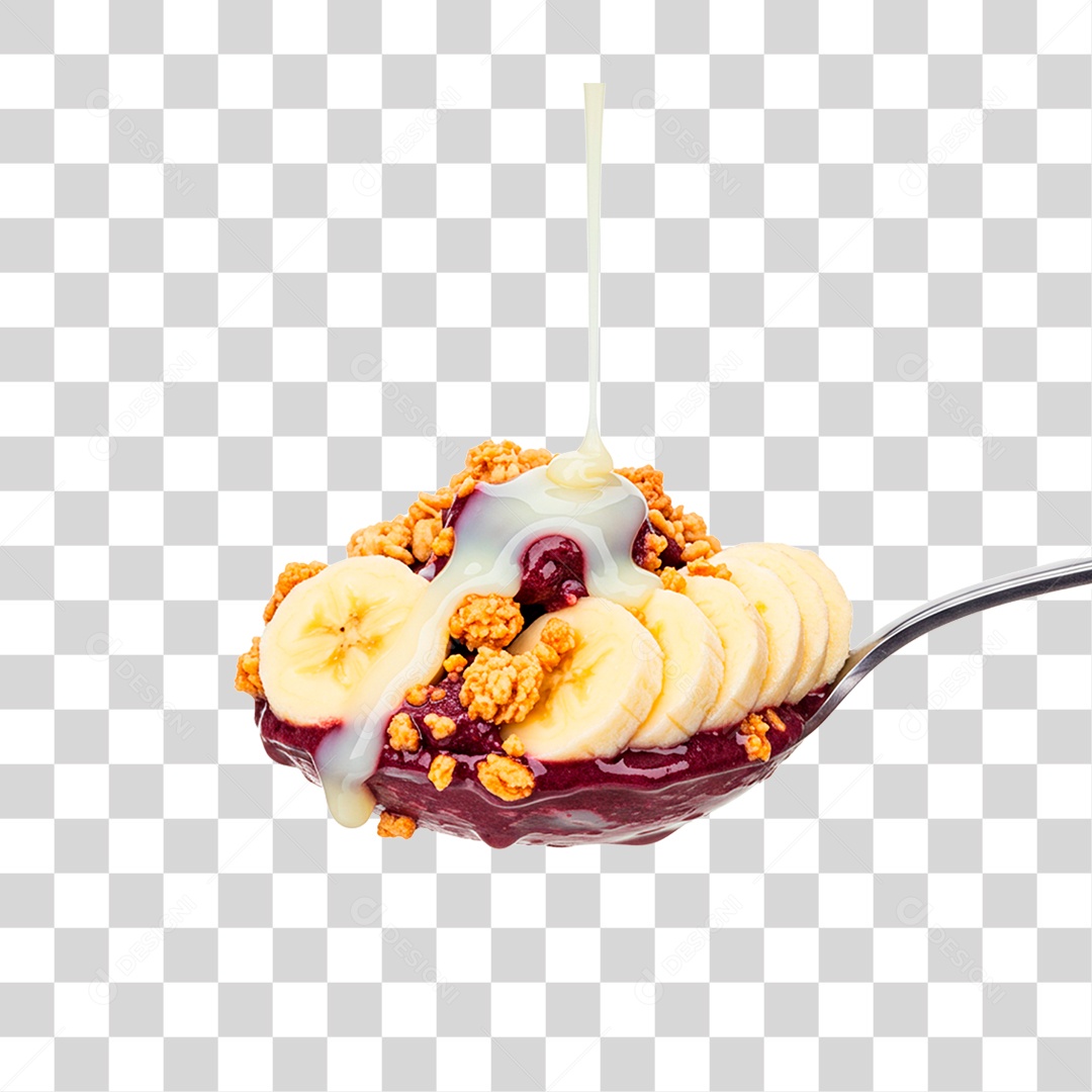Colher de Açaí PNG Transparente