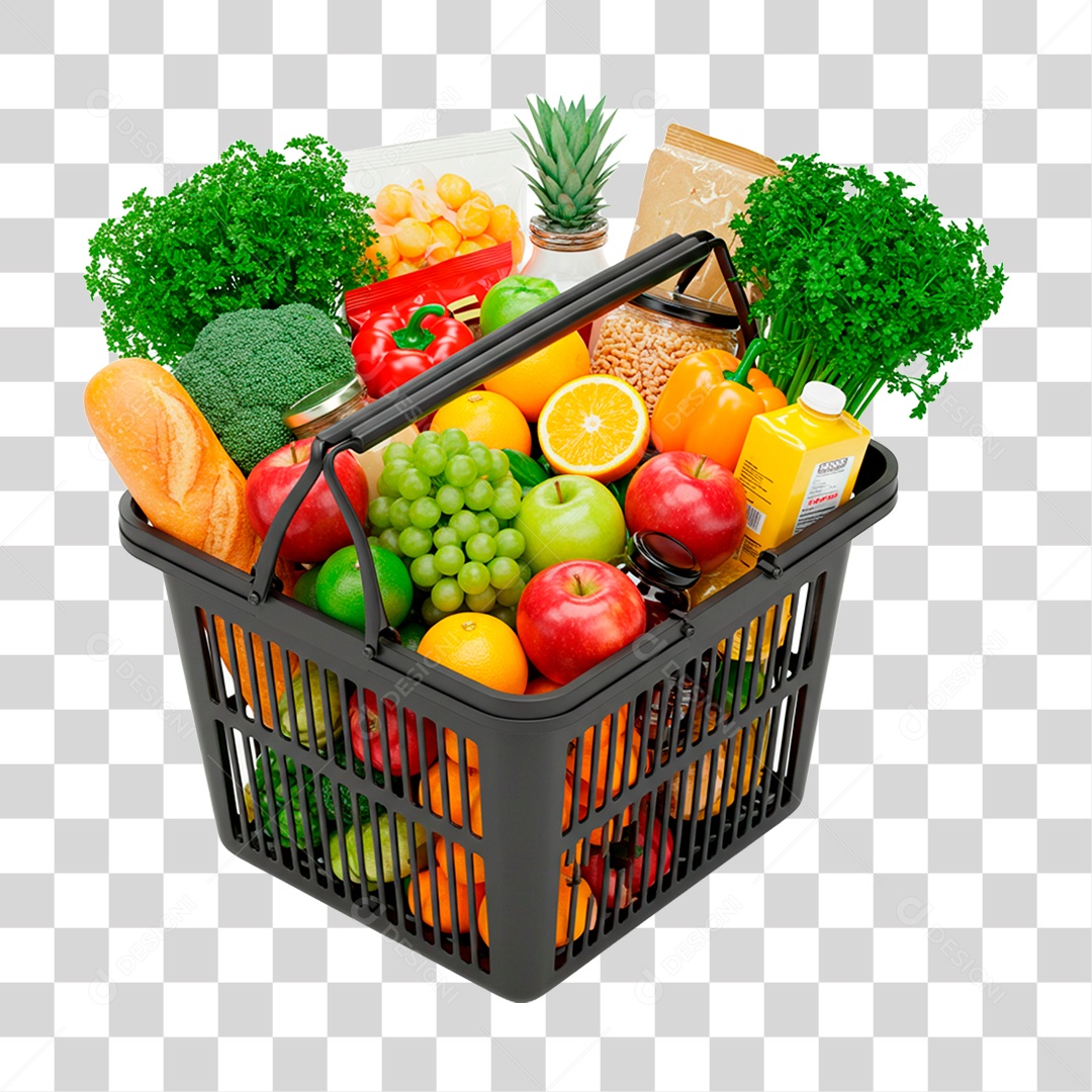 Cesta de Verdura PNG Transparente