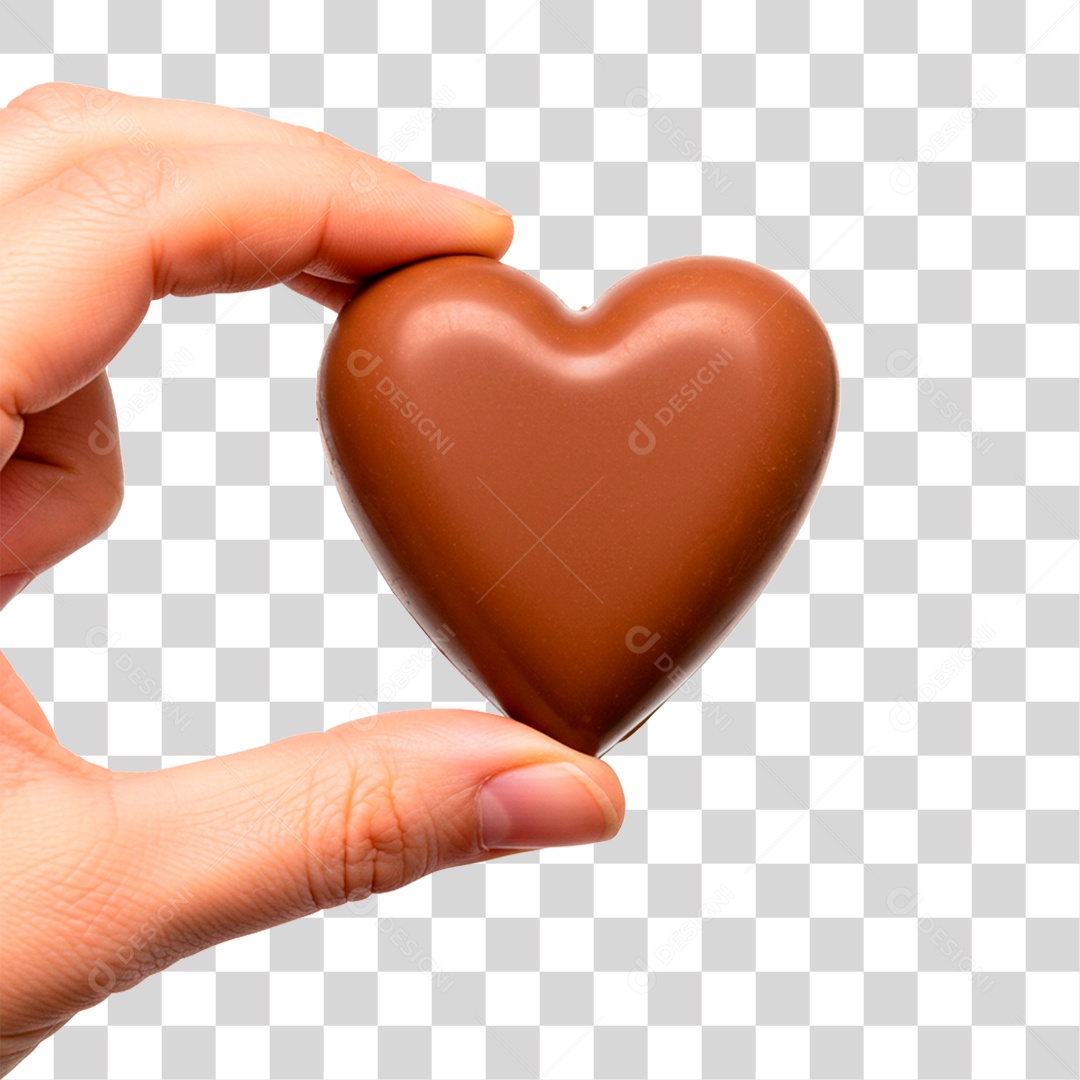 Mão Segurando Chocolate PNG Transparente