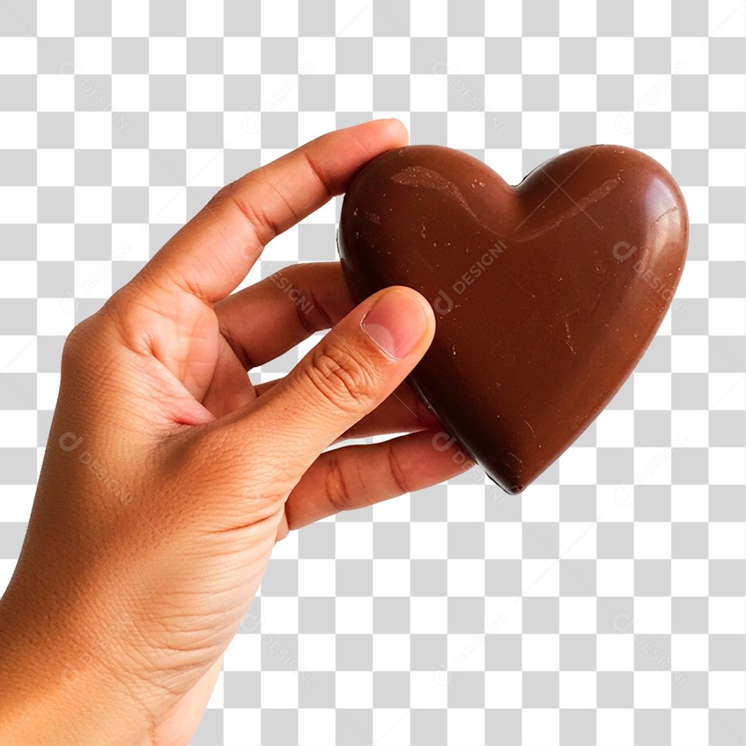 Mão Segurando Chocolate PNG Transparente
