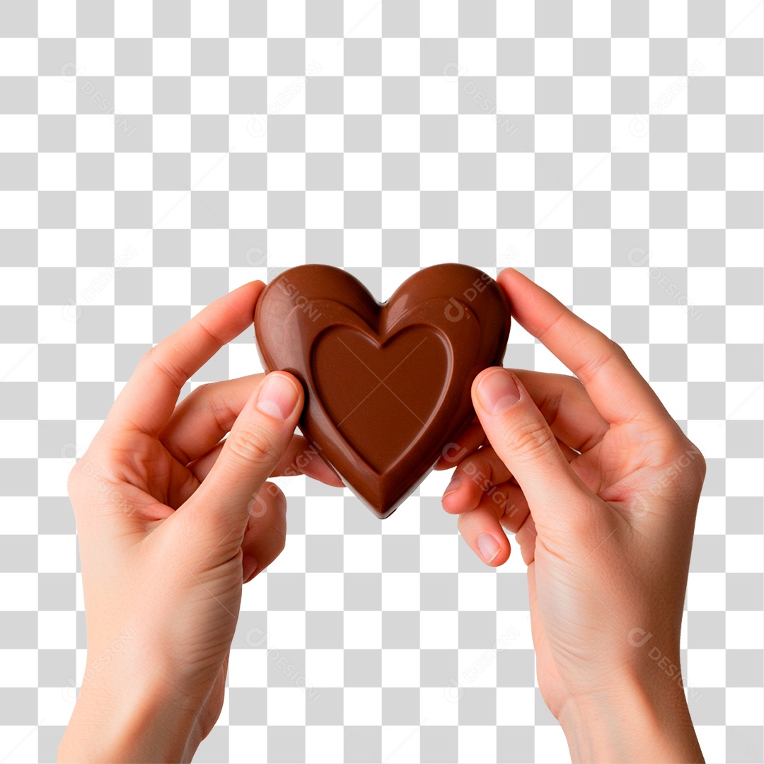 Mão Segurando Chocolate PNG Transparente