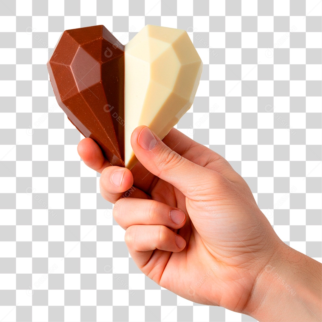 Mão Segurando Chocolate PNG Transparente