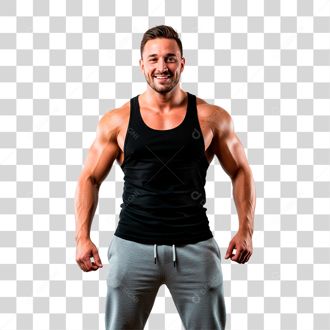 Homem Malhando PNG Transparente