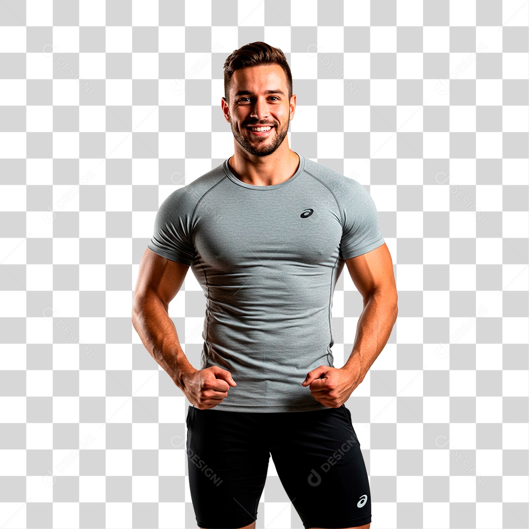 Homem Malhando PNG Transparente