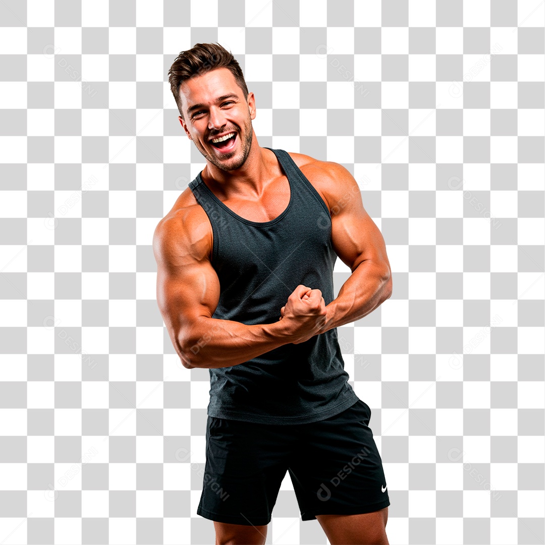 Homem Malhando PNG Transparente