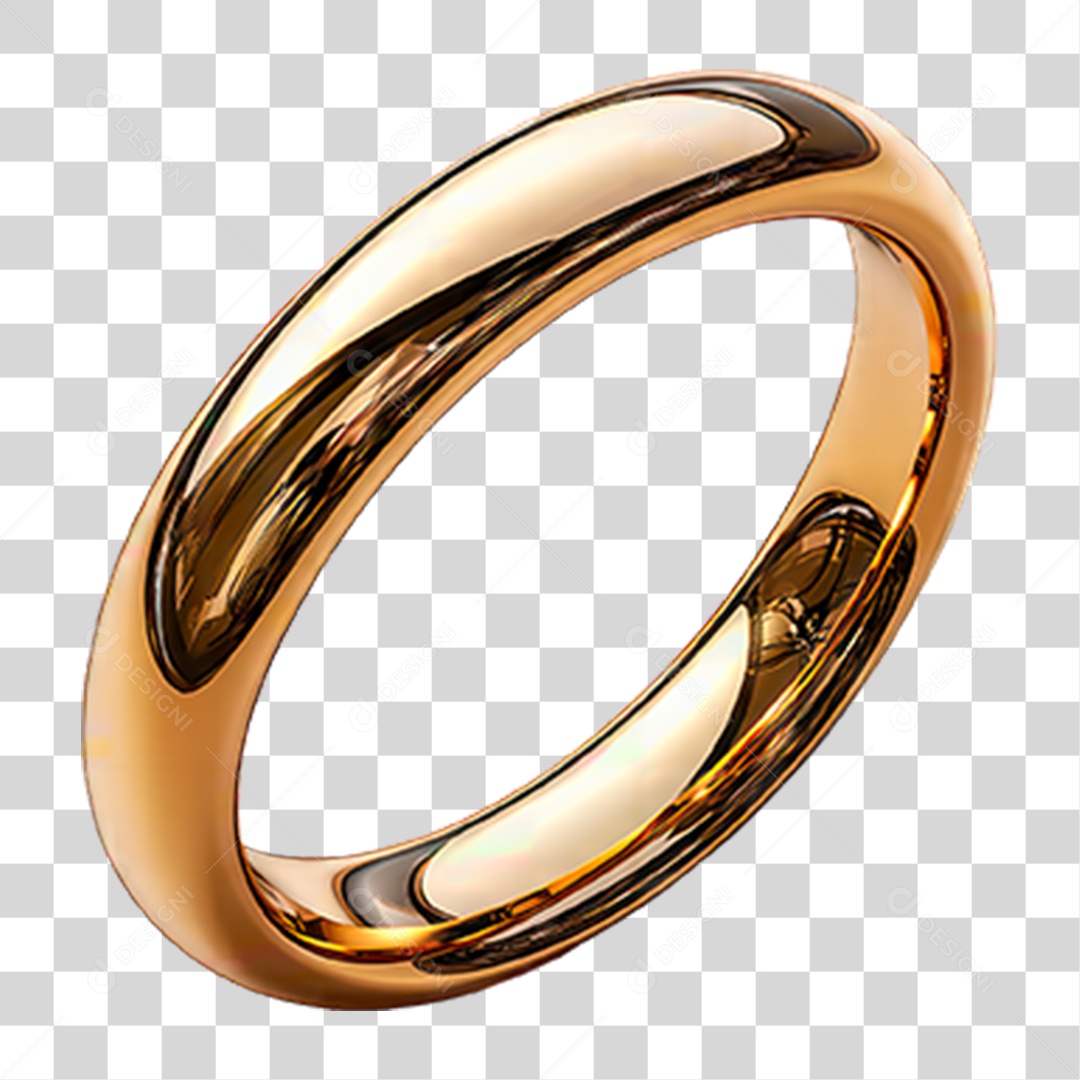 Aliança de Ouro PNG Transparente