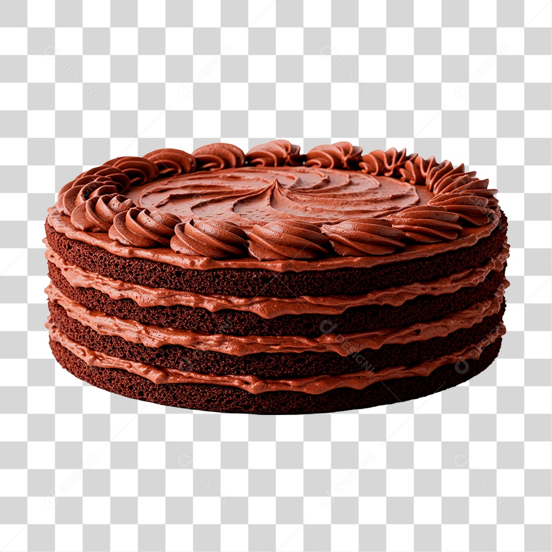 Bolo de Chocolate PNG Transparente