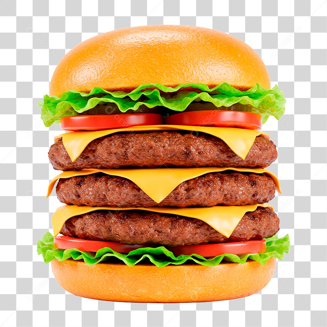 Hambúrguer PNG Transparente