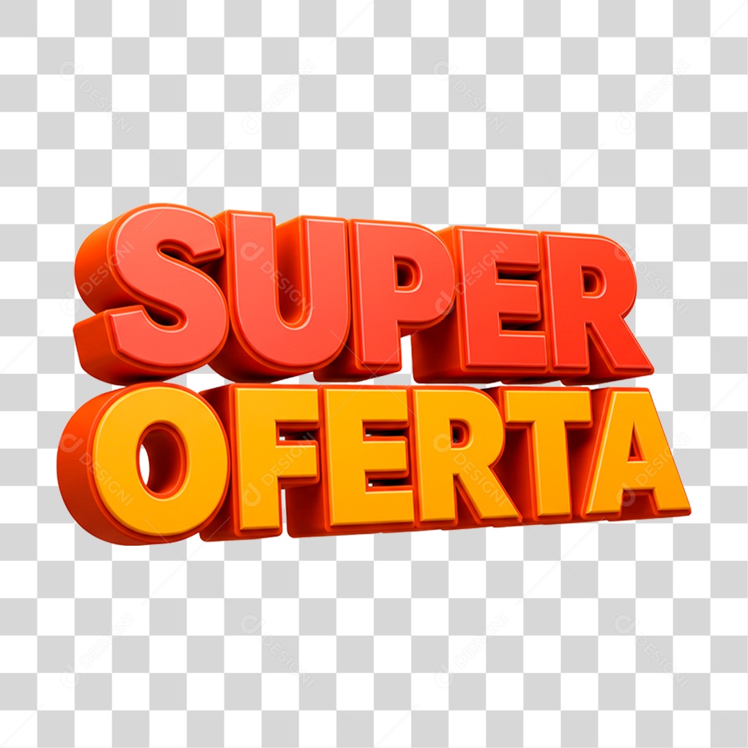 Selo 3D Super Oferta PNG Transparente