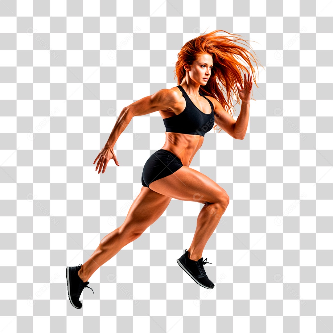 Mulher Correndo PNG Transparente