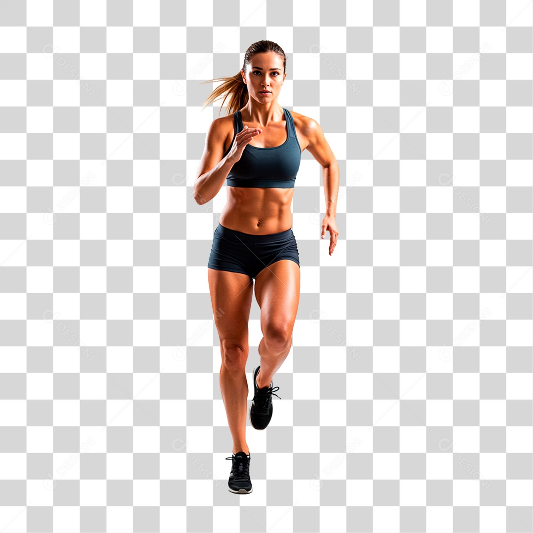 Mulher Correndo PNG Transparente