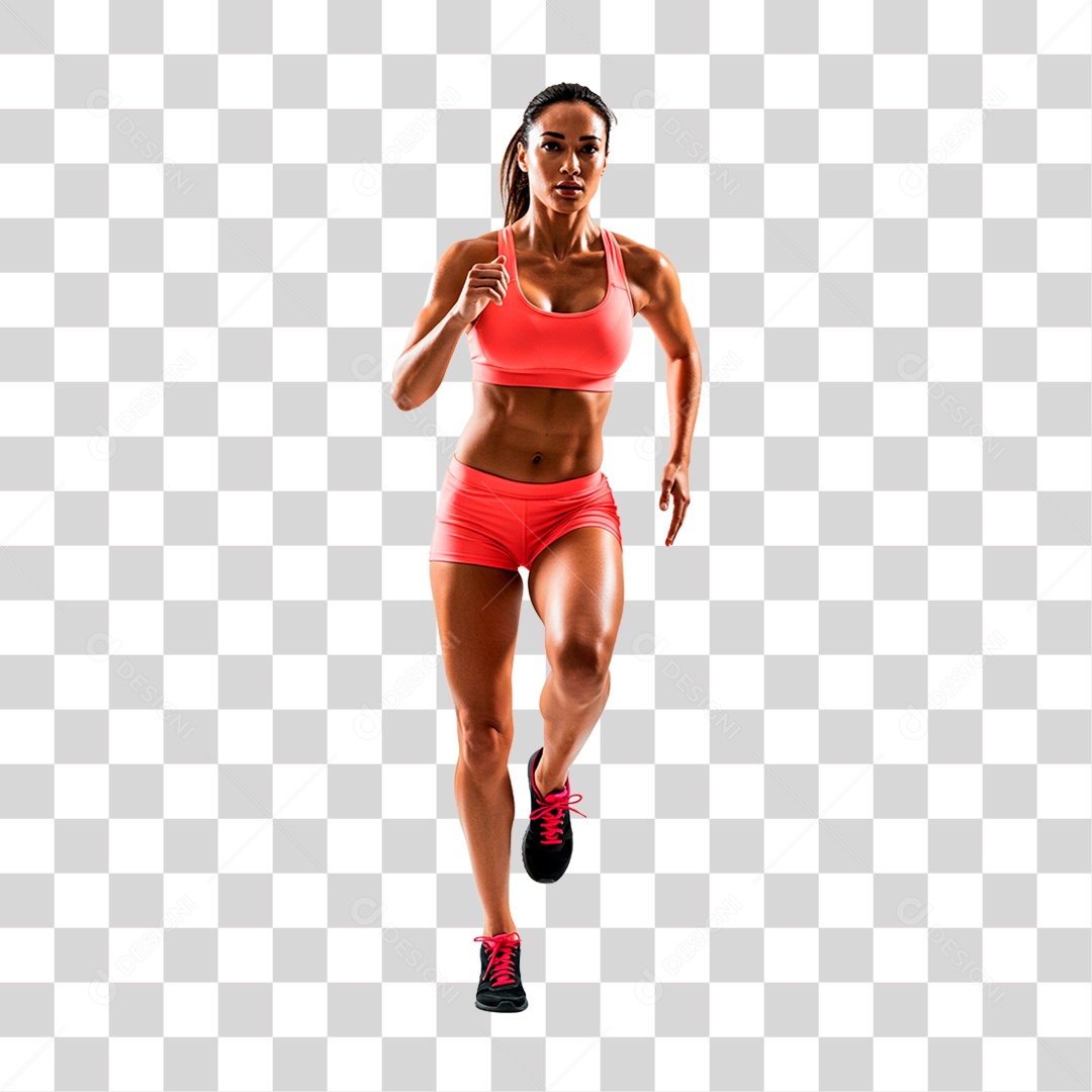Mulher Correndo PNG Transparente