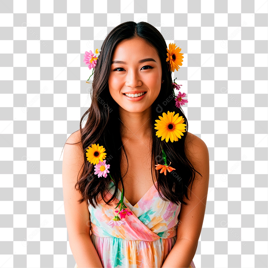 Mulher Sorrindo PNG Transparente