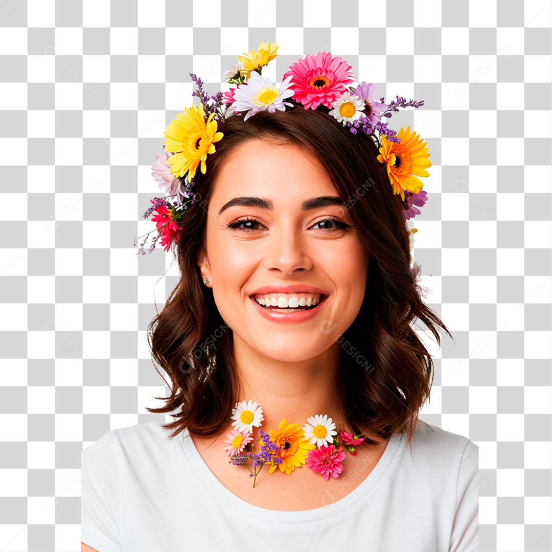 Mulher Sorrindo PNG Transparente