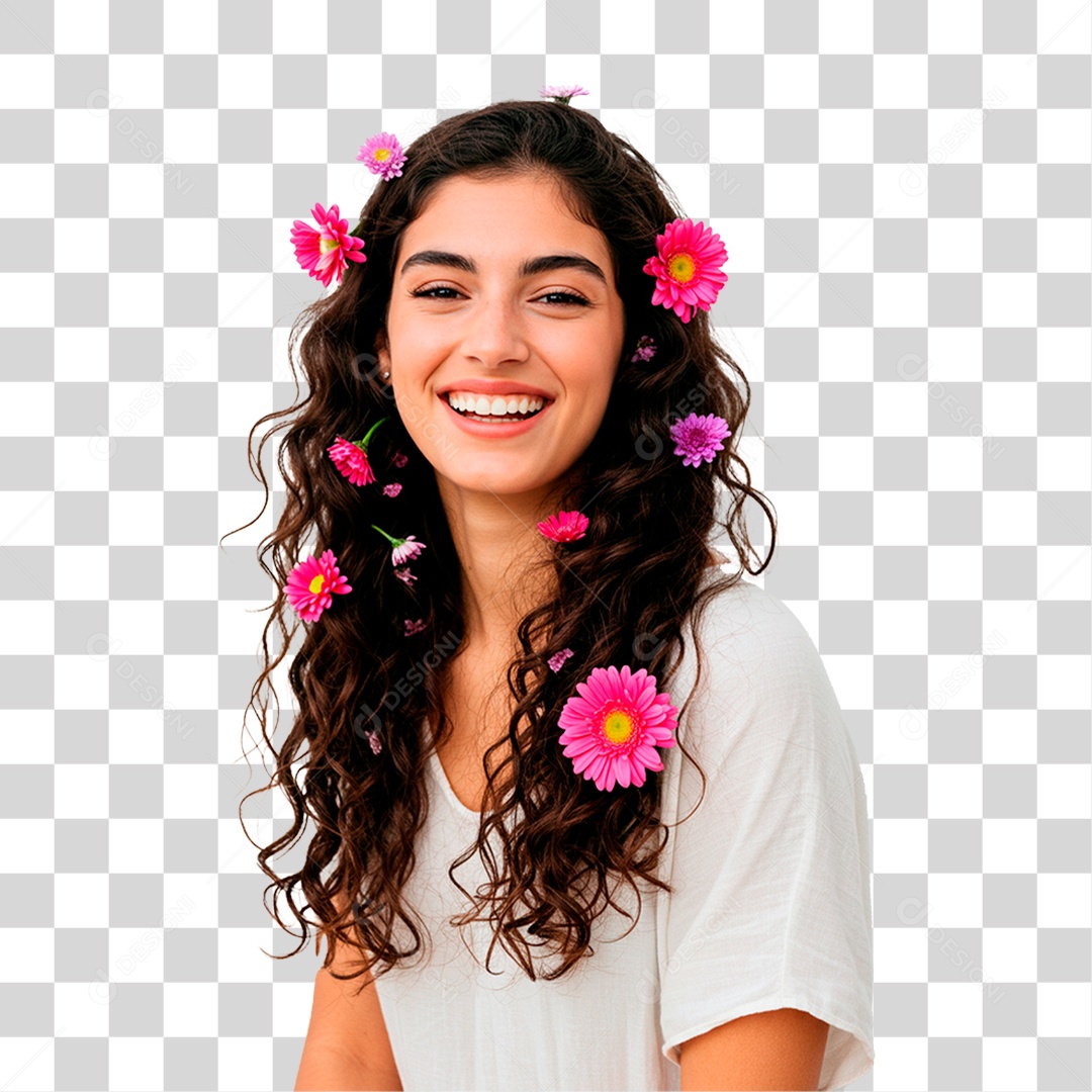 Mulher Sorrindo PNG Transparente