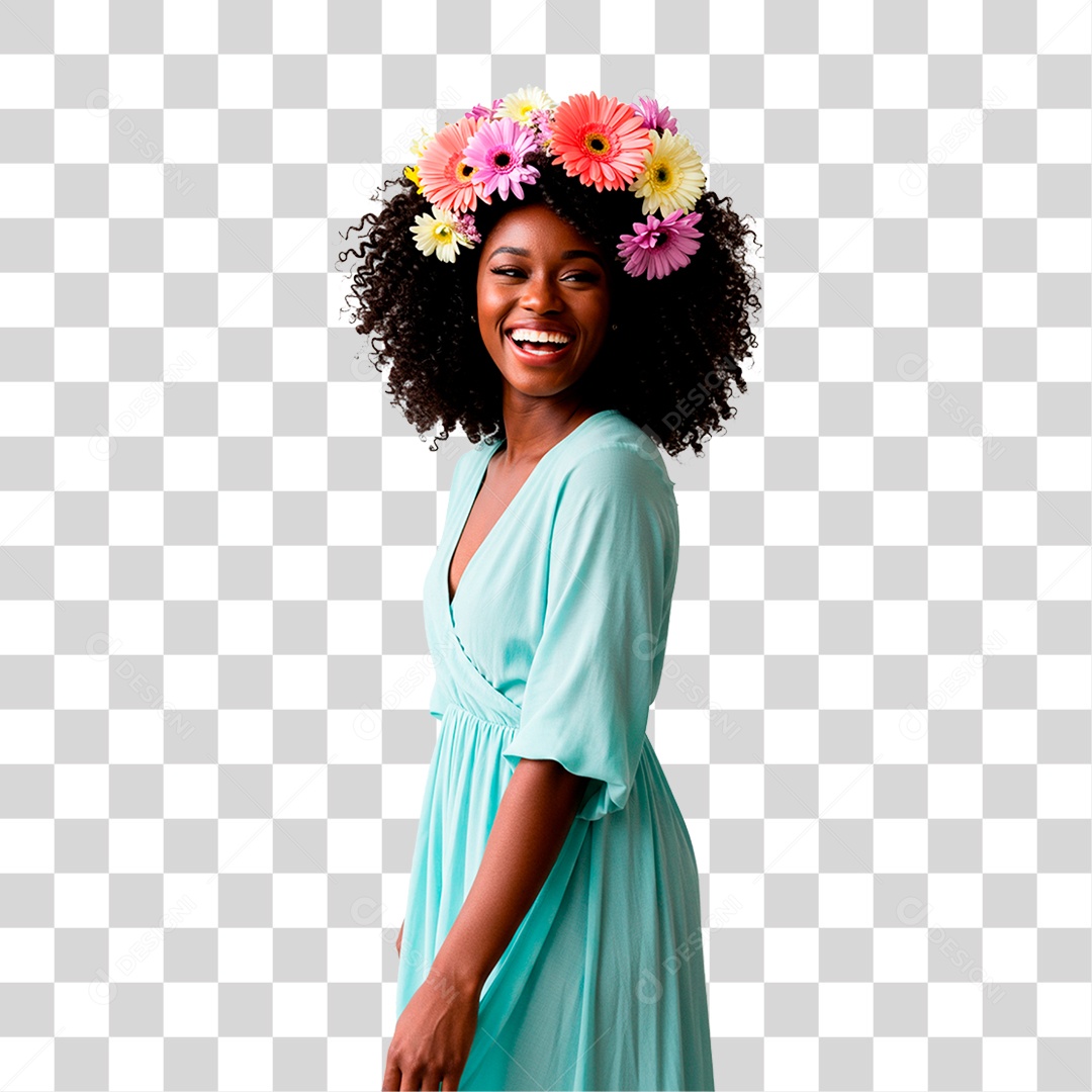 Mulher Sorrindo PNG Transparente