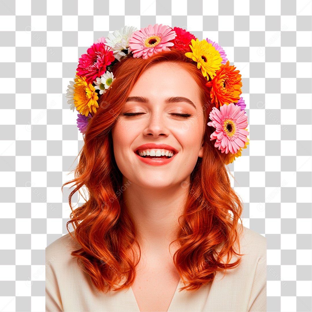 Mulher Sorrindo PNG Transparente