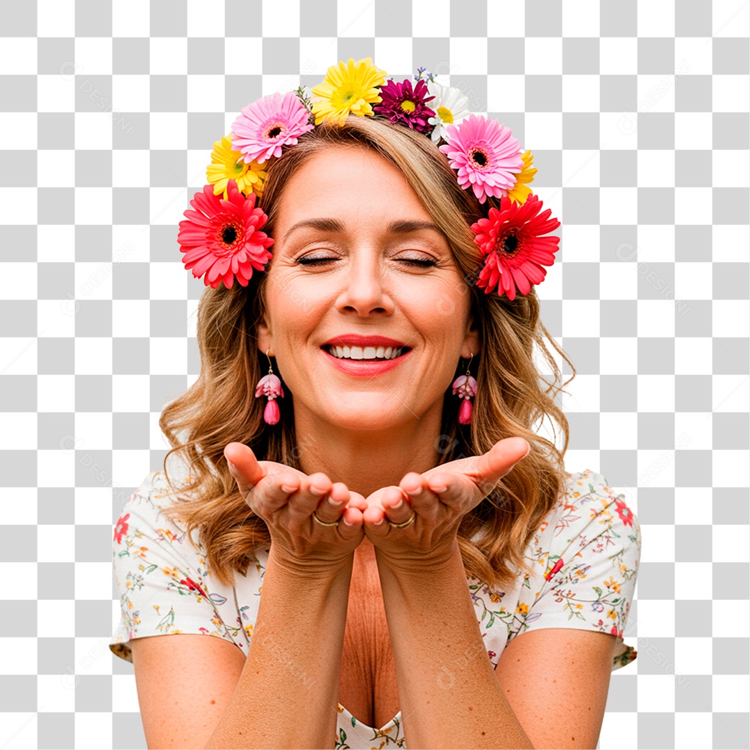 Mulher Sorrindo PNG Transparente