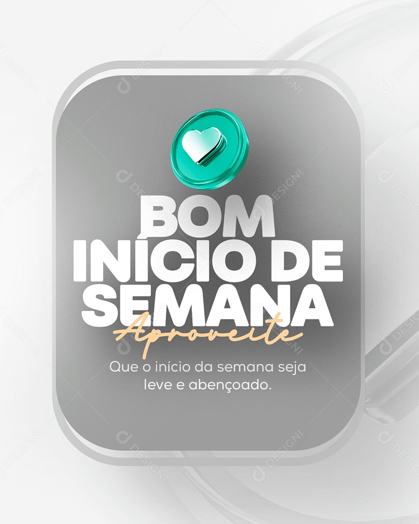 Bom Início de Semana Social Media PSD Editável