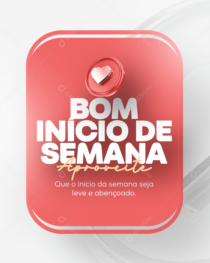 Bom Início de Semana Social Media PSD Editável