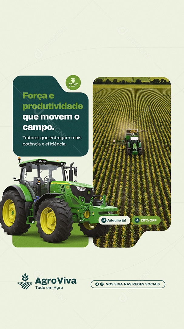 Story Agronegócio Força e Produtividade Que Movem o Campo Social Media PSD Editável