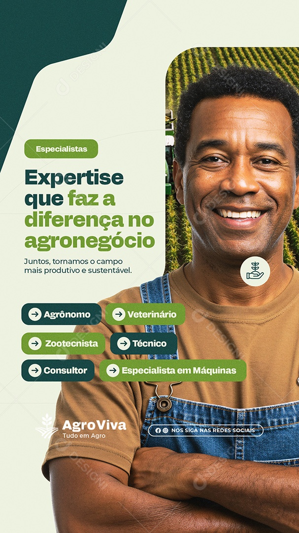 Story Agronegócio Especialistas Expertise Social Media PSD Editável