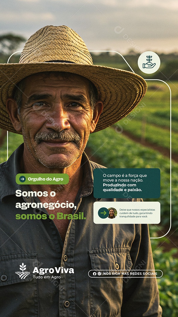 Story Agronegócio Orgulho do Agro Social Media PSD Editável