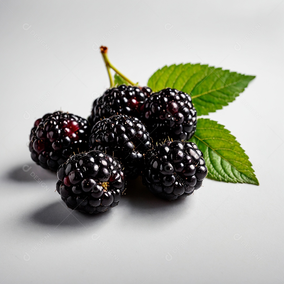 Colheita de cachos de amoras