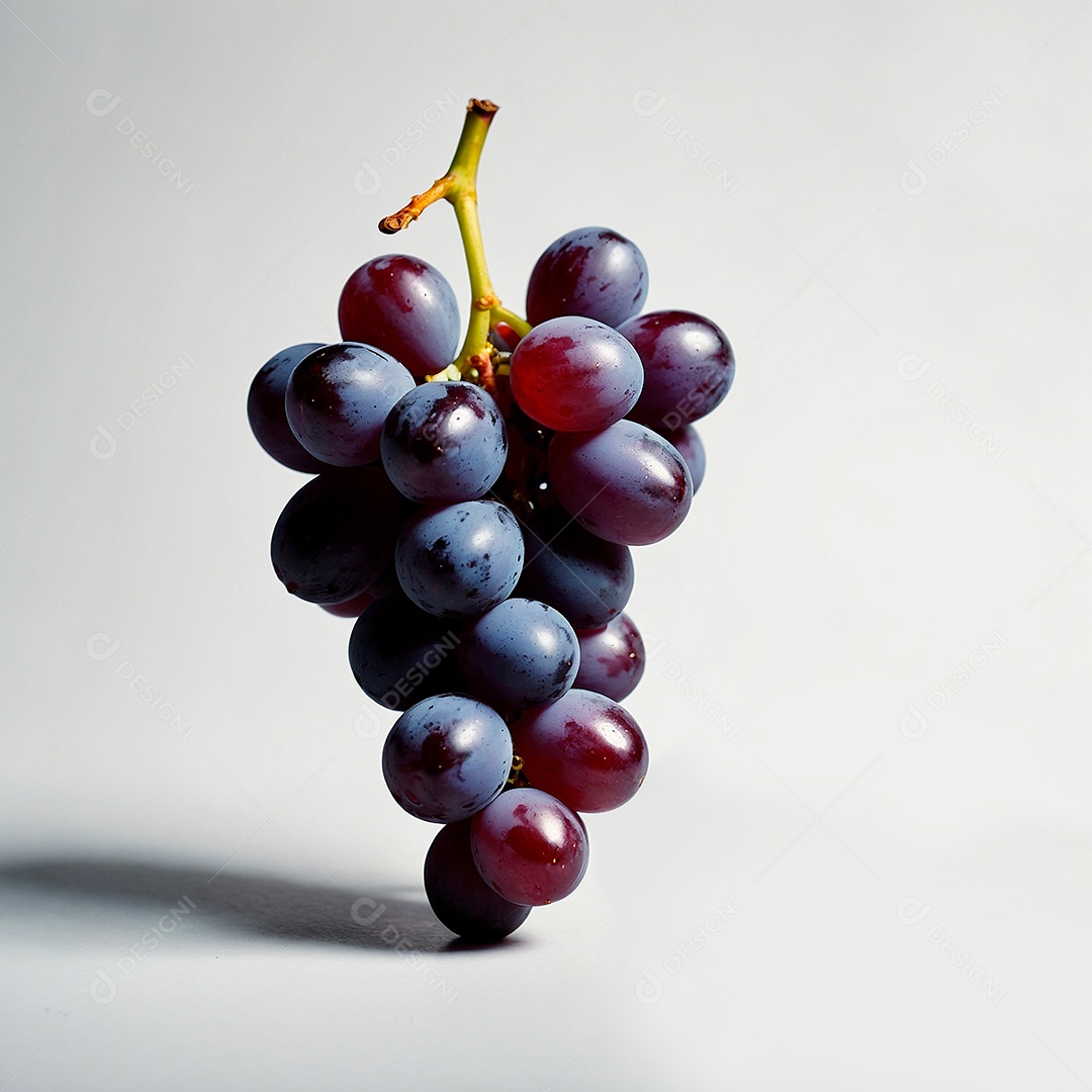 Cachos de uvas roxas linda na plantação