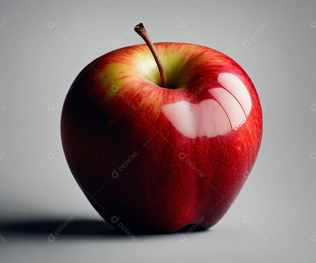 Uma bela maçã vermelha madura