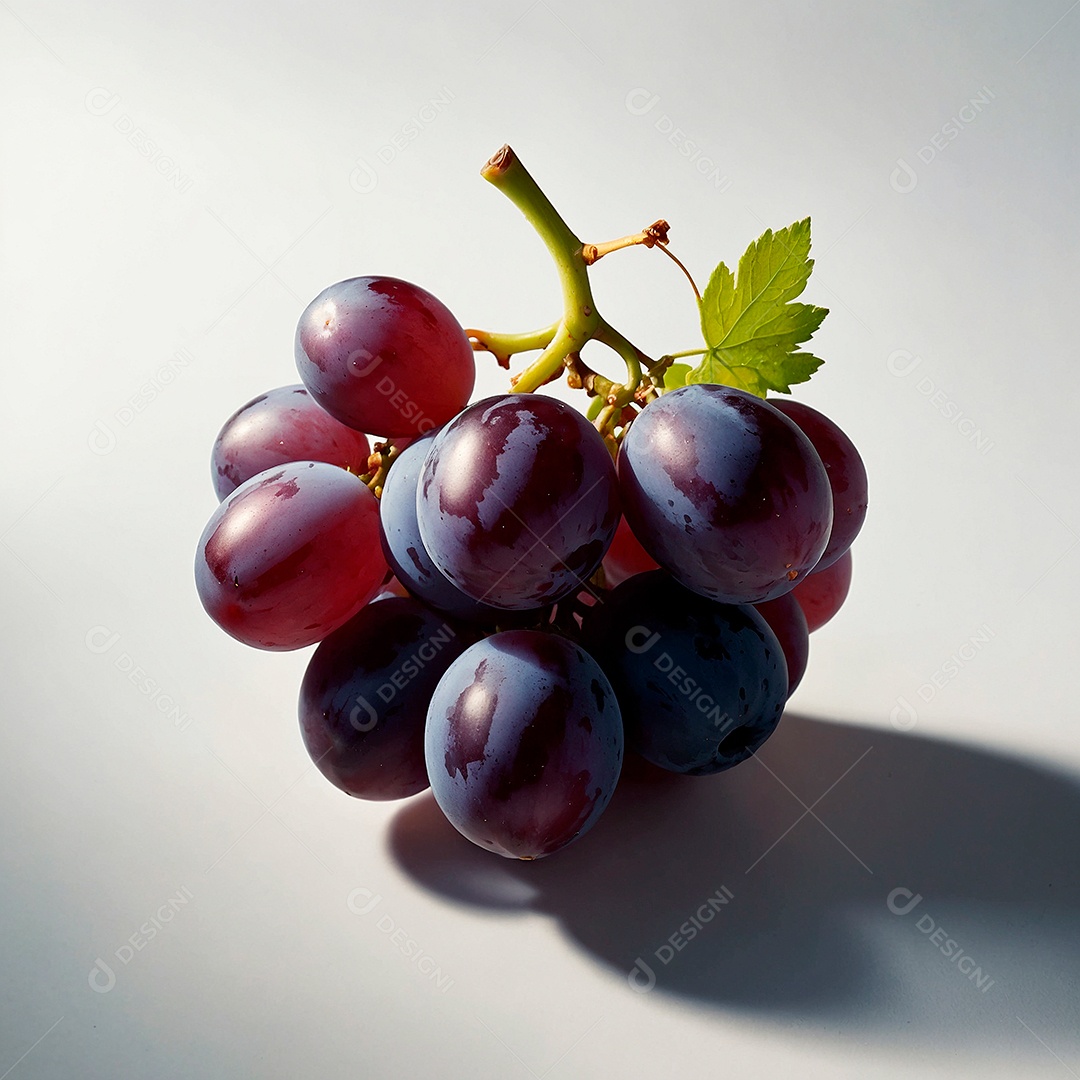 Cachos de uvas roxas