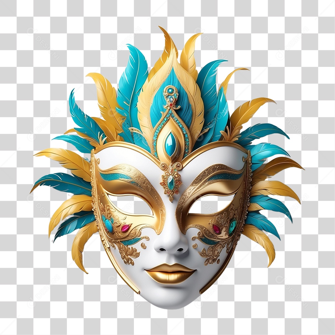 Máscara de Carnaval PNG Transparente