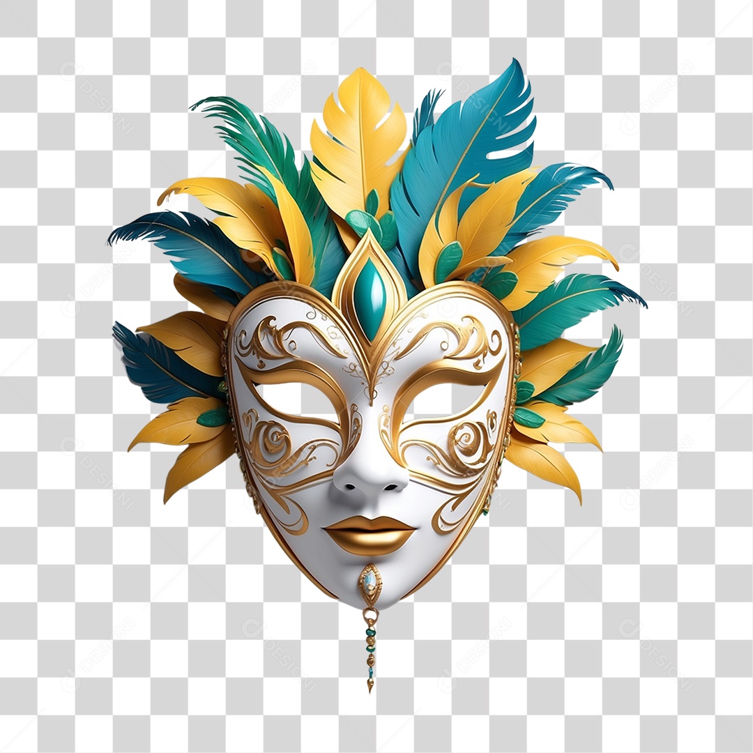 Máscara de Carnaval PNG Transparente