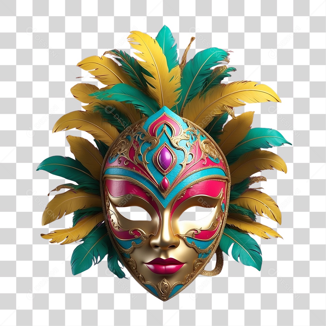 Máscara de Carnaval PNG Transparente