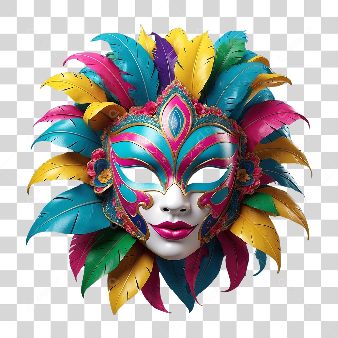 Máscara de Carnaval PNG Transparente