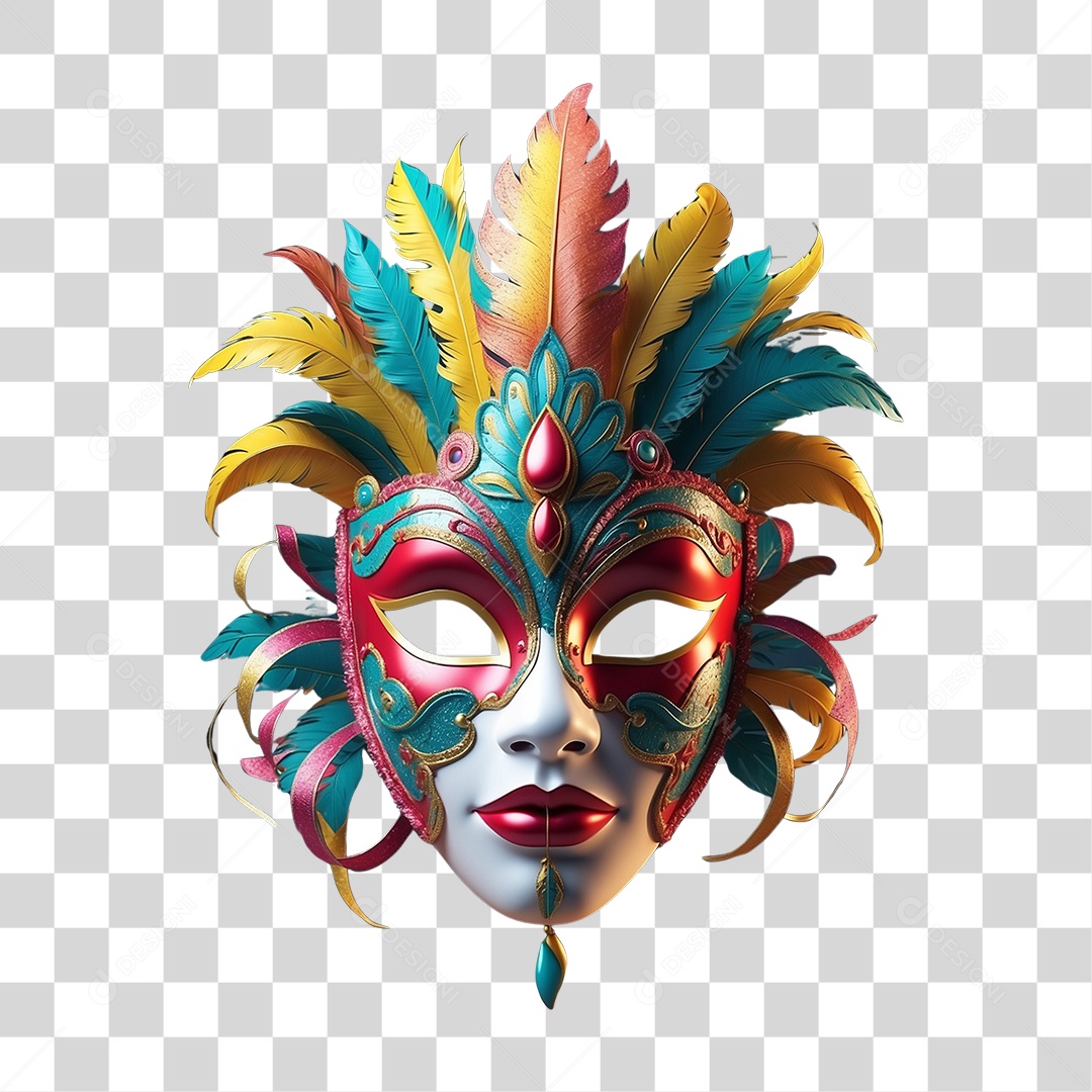 Máscara de Carnaval PNG Transparente
