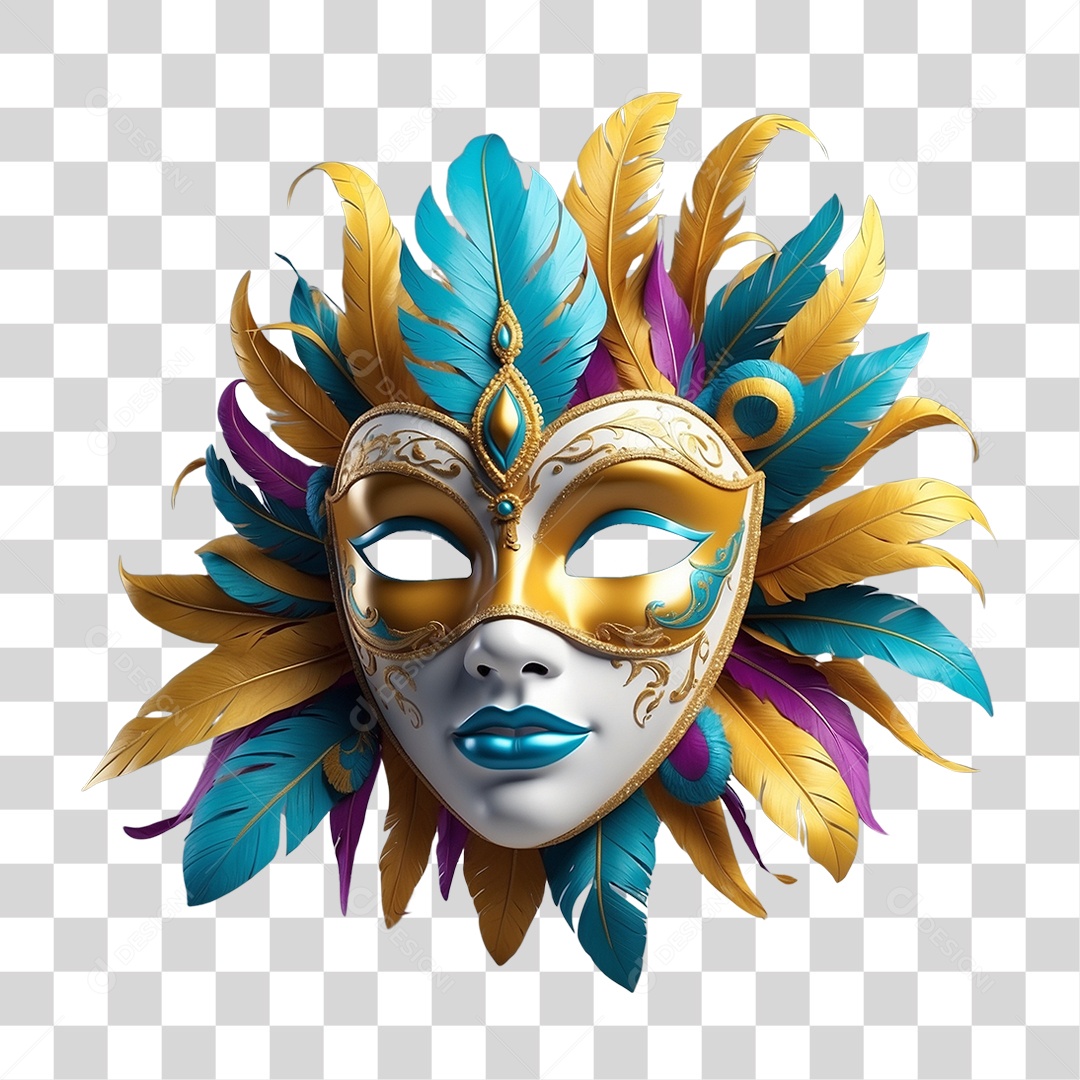 Máscara de Carnaval PNG Transparente