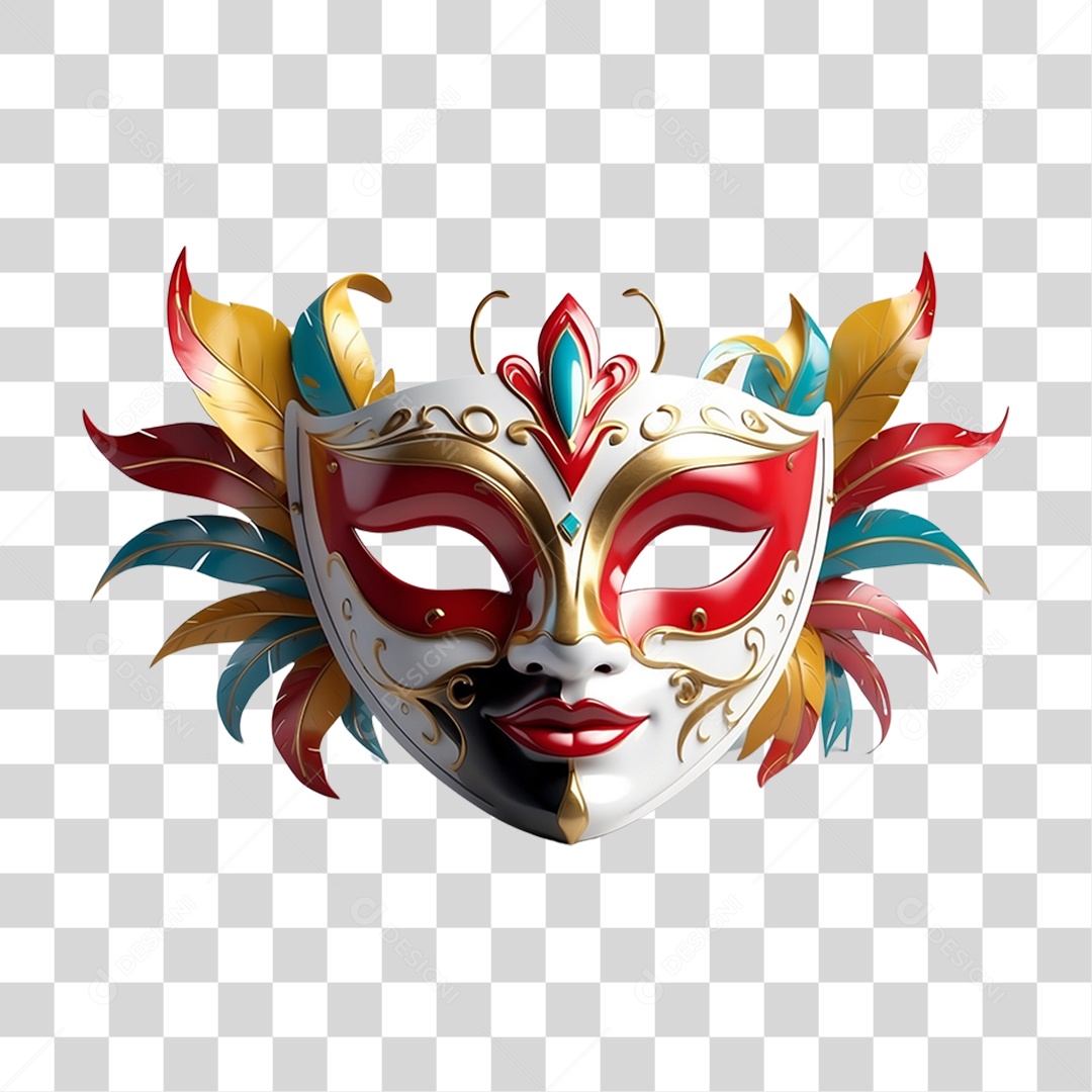 Máscara de Carnaval PNG Transparente