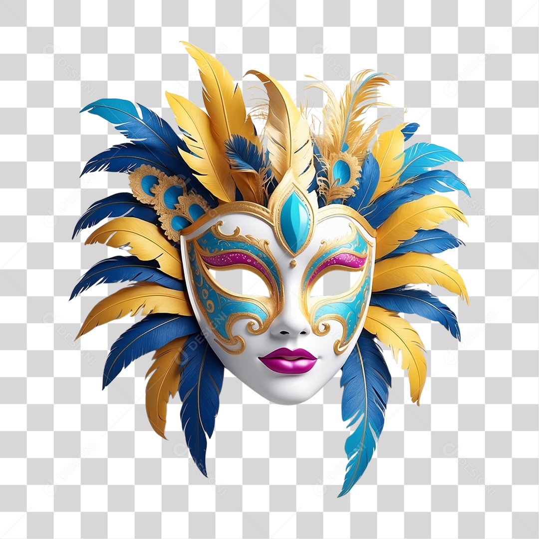 Máscara de Carnaval PNG Transparente