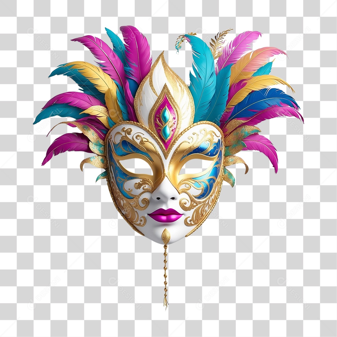 Máscara de Carnaval PNG Transparente